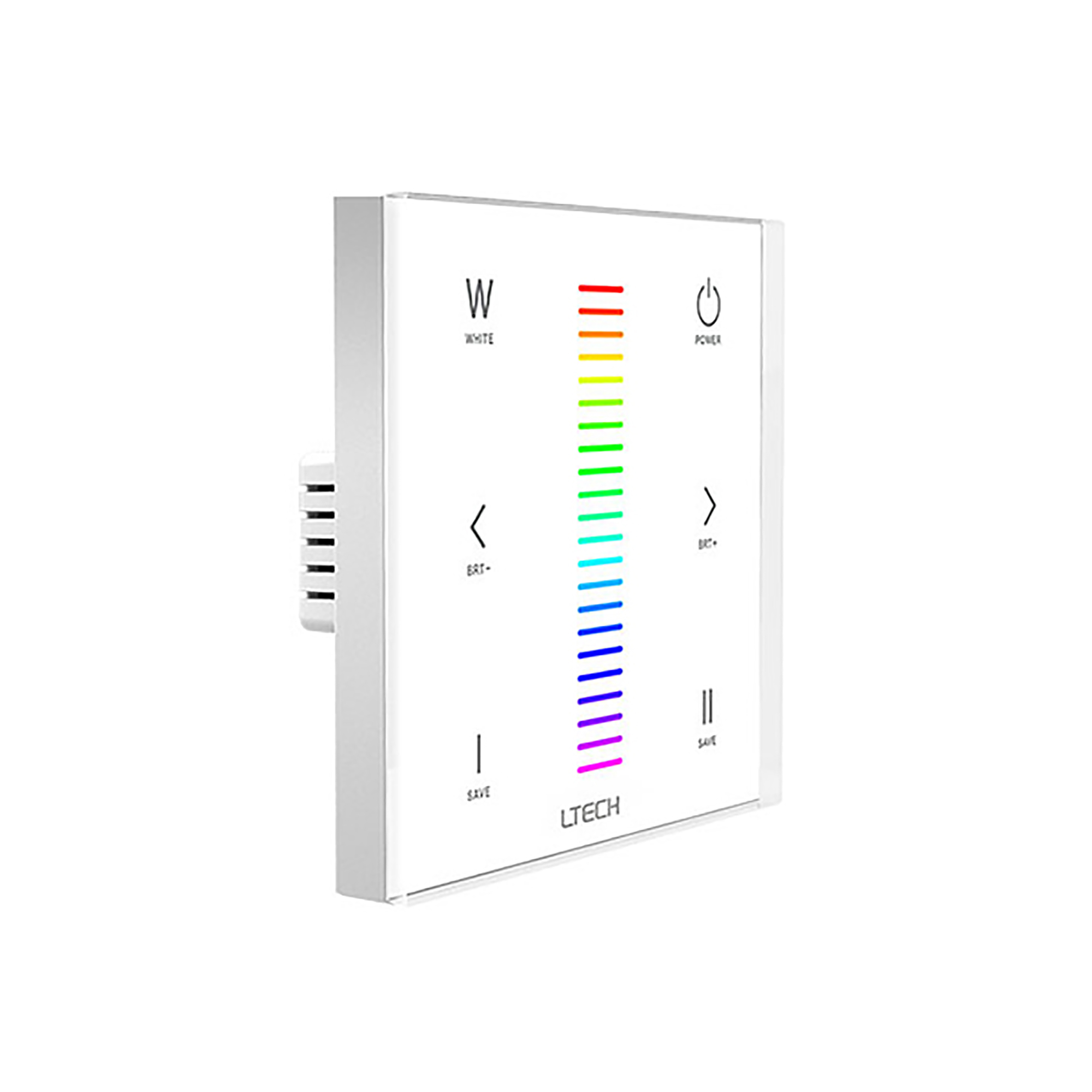 RF2.4GHz RGBW Touch Panel, PWM Power O/P, RGBW Dim, 12/24Vdc, 288W 12A, Single/Multi Zone Support.